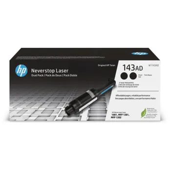 Oryginalny Toner Czarny HP Neverstop Laser 1001, 1201 MFP, 1202 MFP (143A W1143AD) (DWUPAK), kompatybilne z W1143A