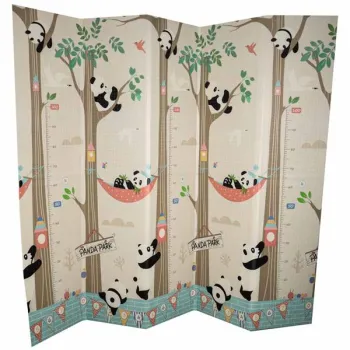 Mata edukacyjna piankowa dwustronna składana pandy ulica 180 x 200cm-1224923