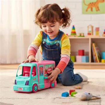 Samochód dla lalek kamper food truck zestaw 21 el.-1224981