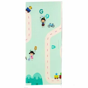 Mata edukacyjna piankowa dwustronna składana pandy ulica 180 x 200cm-1224926