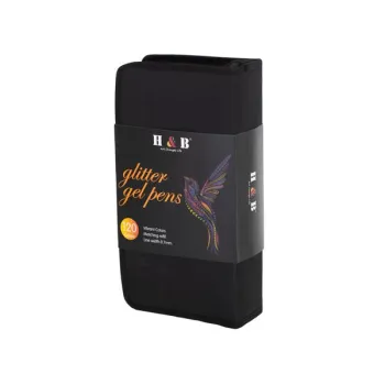 Długopisy żelowe kolorowe w etui 120szt + 120 wkładów-1222637