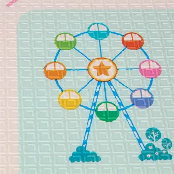 Mata edukacyjna piankowa dwustronna składana pandy ulica 180 x 200cm-1224922