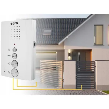 DOMOFON ''EURA'' ADP-51A3 ''DIFESA'' - 1-rodzinny, 2 unifony, interkom, biały-1248695