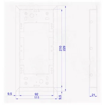 ACO CDN-R-S Ramka podtynkowa mała CDN, stal ; 9332-1247358