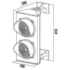 Semafor CAME PSSRV2 (2-komorowy: czerwone-zielone) 230V LED (001PSSRV2)-1251046