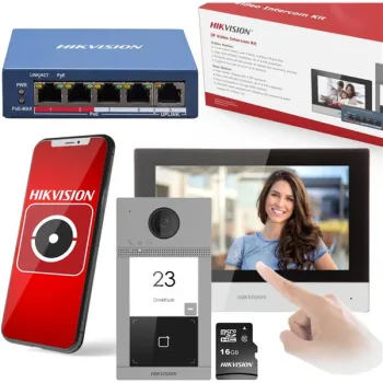ZESTAW WIDEODOMOFONOWY HIKVISION DS-KIS604-S(C)(O-STD)/eu-1250647