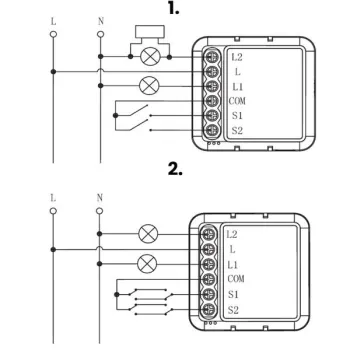 Moduł OXT mini przekaźnik 2 obw. bez N ZigBee TUYA T272-1251297