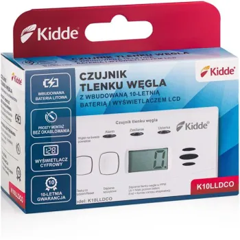 Czujnik czadu z wyświetlaczem Kidde K10LLDCO-1250530
