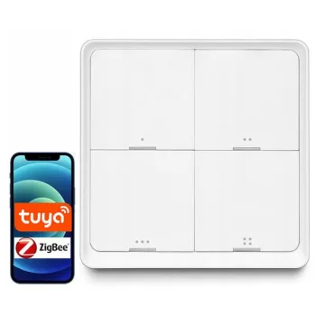 Pilot przycisk ZigBee TUYA SC04 Smart 4 kanały 12 scen-1250209