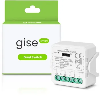 GISE Smart Podwójny moduł przekaźnikowy WiFi | Tuya | GDS-WF