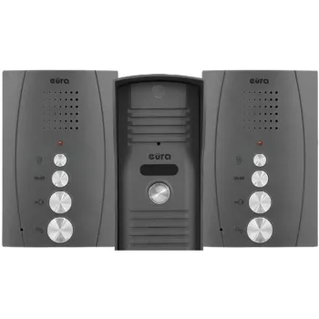 DOMOFON ''EURA'' ADP-51A3 ''DIFESA'' - 1-rodzinny, 2 unifony, interkom, grafit -1252132