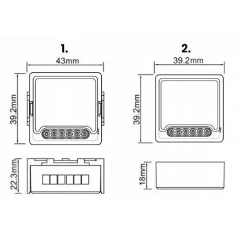 Moduł OXT mini przekaźnik 2 obw. bez N ZigBee TUYA T272-1251298