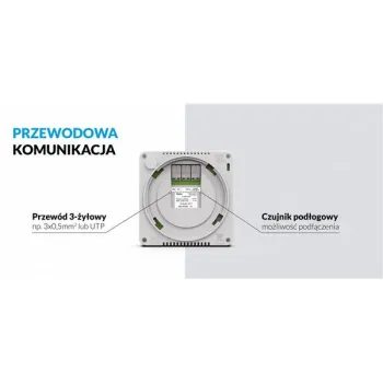 Przewodowy regulator pokojowy czarny R-10S PLUS Tech Sterowniki-1258575