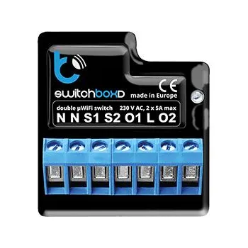 Przełącznik Blebox SwitchBoxD WiFi 230V dwukanałowy sterowany z aplikacji