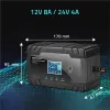 Qoltec Inteligentna mikroprocesorowa ładowarka 12V 8A | 24V 4A| Prostownik z funkcją naprawy do akumulatora AGM GEL | 