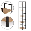 Regał drewniany nowoczesny metalowa rama LOFT 5 półek ModernHome-1269168