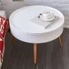 Stolik kawowy okrągły ze schowkiem 60 cm ModernHome-1267771