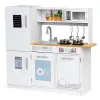 Drewniana kuchnia dla dzieci światło led + garnki ECOTOYS-1268823