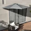 Parasol ogrodowy pół-parasol ścienny na taras 2,7 m szary MultiGarden-1269909