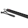 Qoltec Aluminiowa Listwa zasilająca PDU do  RACK | 16A |  16 x FRENCH | Pionowa | 1.8m-1265595