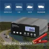 Qoltec Inteligentna mikroprocesorowa ładowarka 12A | 12V | 24V | Prostownik z LCD i funkcją naprawy do AGM GEL LiFePO4