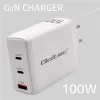 Qoltec Ładowarka sieciowa 100W GaN  | 5-20V | 1.5-5A | 2 x USB-C PD | 1 x USB QC 3.0 | Laptop | Smartfon | Biała-12657