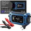 Qoltec Inteligentna mikroprocesorowa ładowarka 12V 15A | Prostownik z funkcją naprawy i podtrzymania zasilania podczas