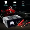 Qoltec Inteligentna mikroprocesorowa ładowarka 12V  24V 25A| Prostownik z funkcją naprawy do akumulatora AGM GEL SLA |