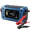 Qoltec Inteligentna mikroprocesorowa ładowarka 12V 15A | Prostownik z funkcją naprawy i podtrzymania zasilania podczas wymiany akumulatora | do AGM GE