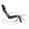 Fotel bujany regulowany podnóżek biała rama ModernHome-1267511