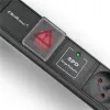 Qoltec Aluminiowa Listwa zasilająca  PDU do  RACK 19'' | 1U | 16A |  6xFRENCH | 1.8m-1265576