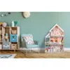 Domek dla lalek drewniany 3 piętra XXL Rezydencja Pudrowa ECOTOYS-1267969