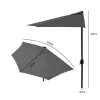 Parasol ogrodowy pół-parasol ścienny na taras 2,7 m szary MultiGarden-1269910