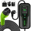 Qoltec Mobilna ładowarka do samochodu elektrycznego EV i hybryd z regulacją 2w1 Typ2 | 3.5kW | 230V | SCHUKO 16A | LCD | Przenośna | Wallbox | 5m
