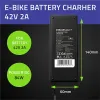 Qoltec Szybka Ładowarka do roweru elektrycznego 36V | 42V | 2A | wtyczka Bosch 3Pin +kabel zasilający-1266611