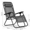 Leżak fotel ogrodowy plażowy regulowane oparcie ZERO GRAVITY MultiGarden - szary-1268584