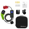 Qoltec Mobilna ładowarka do samochodu elektrycznego EV i hybryd z regulacją 2w1 Typ2 | 11kW | LCD | 3 fazy | CEE  32A 