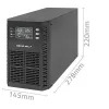 Qoltec Zasilacz awaryjny UPS | 1kVA | 1000W | Power Factor 1.0 | LCD | EPO | USB | On-line-1265485