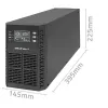 Qoltec Zasilacz awaryjny UPS | 2kVA | 2000W | Power Factor 1.0 | LCD | EPO | USB | On-line-1265499