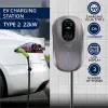 Qoltec Stacja ładowania EV Typ2 do samochodu elektrycznego i hybryd | 22kW | LCD | 2 Karty EV | 3 fazy | Wallbox | Hote