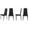 Zestaw krzesła krzesło tapicerowane do jadalni i salonu 4 sztuki czarne ModernHome-1267251