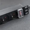 Qoltec Aluminiowa Listwa zasilająca  PDU do RACK 10'' | 1U | 16A |  4xFRENCH | 1.8m-1265560