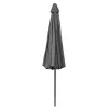 Parasol ogrodowy duży 3 m skośny łamany z korbą szary MultiGarden-1269953