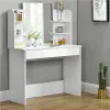 Toaletka kosmetyczna nowoczesna duże lustro półki ModernHome-1268243