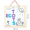 Tablica edukacyjna 3w1 magnetyczna kredowa literki ECOTOYS-1268102