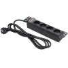 Qoltec Aluminiowa Listwa zasilająca  PDU do  RACK 10'' | 1U | 16A |  4xSCHUKO | 1.8m-1265550