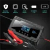 Qoltec Inteligentna mikroprocesorowa ładowarka 12V 8A | 24V 4A| Prostownik z funkcją naprawy do akumulatora AGM GEL | 