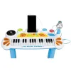 Keyboard organki pianinko z mikrofonem mp3 niebieskie-1267993