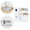 Drewniana kuchnia dla dzieci światło led + garnki ECOTOYS-1268825