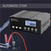 Qoltec Inteligentna mikroprocesorowa ładowarka 12A | 12V | 24V | Prostownik z LCD i funkcją naprawy do AGM GEL LiFePO4